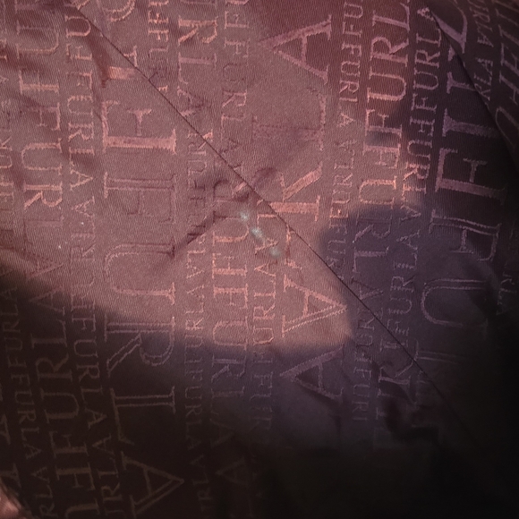 Furla Blk Crocodile Italian Leather Satchel Handbag EUC w/ Twilly - Picture 7 of 13